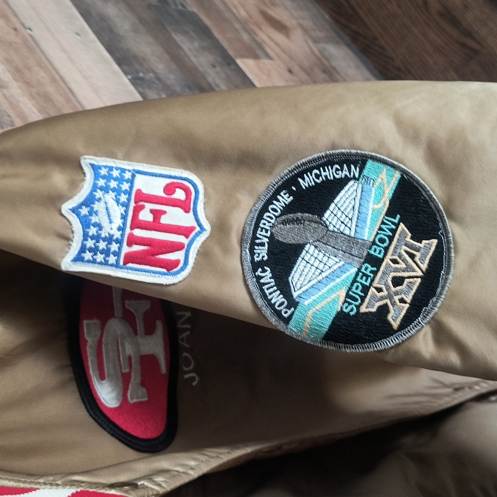 VTG NFL Super Bowl 19 Champions San Francisco 49ers Gold Bomber Starter Jacket - Picture 12 of 17